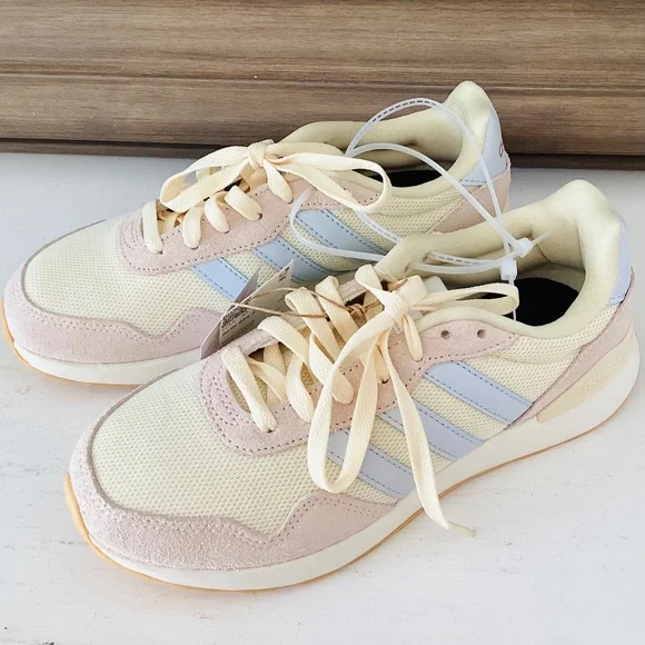 Adidas Run 60s 4.0 sneakers Wonder White Ice Purple Alumina Women’s Size 5.5 NWT - Picture 3 of 12